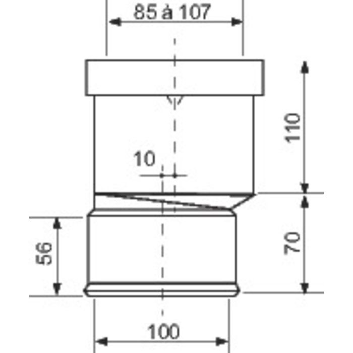 BUSE DE RACCORDEMENT de toilette en PVC avec joint en caoutchouc design BUSE DE RACCORDEMENT de toilette en PVC avec joint en caoutchouc design