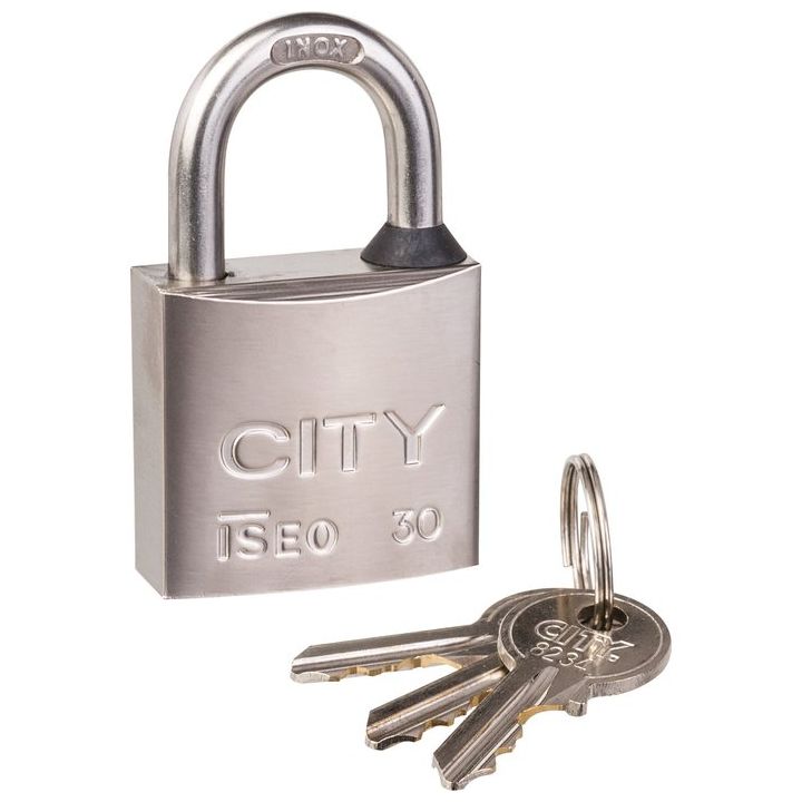 Cadenas Iseo City 35mm en laiton varié avec 3 clés