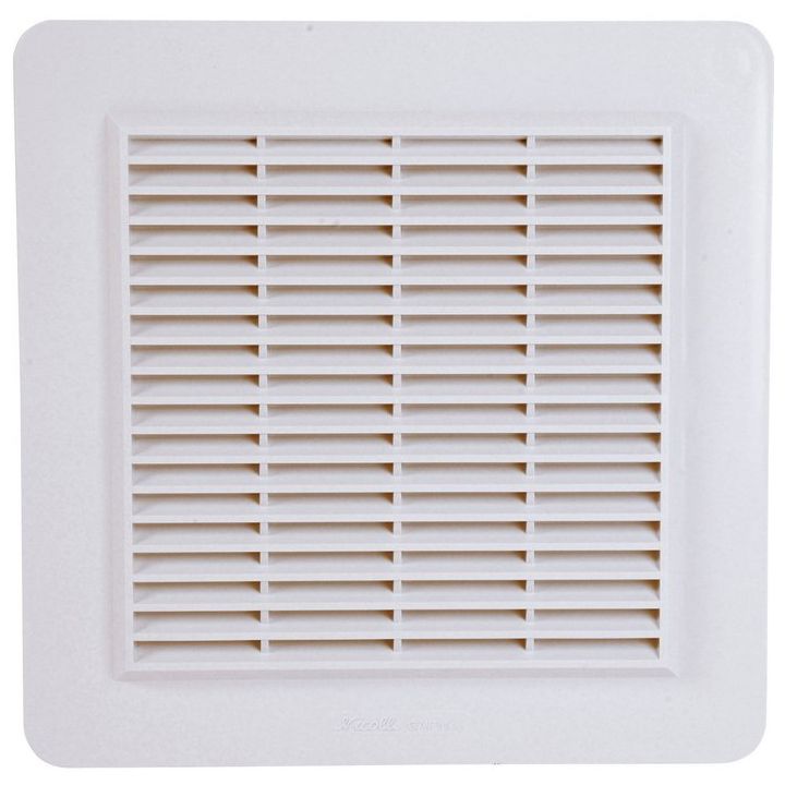 Grille de ventilation avec grille anti insectes - Couleur blanche - 226 x  323 mm - Nicoll