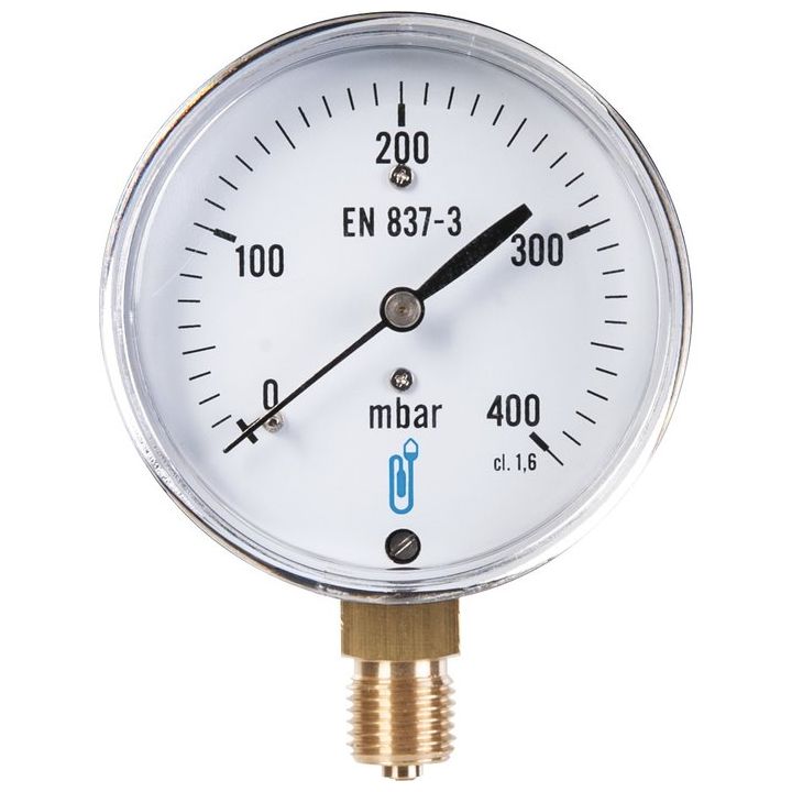 Manomètre de pression de 0 à 25 bar 1/4 radial