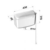 Fixation de réservoir WC apparent, attenant SIAMP 34512007