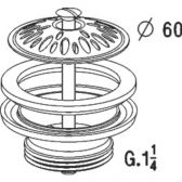 Bonde Urinoir Nicoll 93068 - Blanc, Polypropylène - Sortie Horizontale 32mm