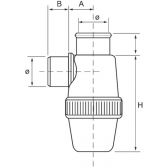 Nicoll Siphon De Parcours à Coller Horizontal En PVC M/F - Diamètre 40