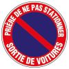 Panneau rond - sortie voiture - Novap