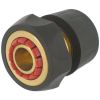 Raccord rapide tuyau d’arrosage laiton bi-matière - Stop eau - Ø 19 mm - Rubbery - Capvert