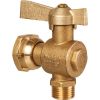 Robinet d'arrêt équerre à boisseau sphérique - M 3/4" - F 3/4" - Avant et après compteur d'eau - Comisa