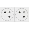 Prise de courant 2P+T surface Mosaic Link - 4 modules - 2 postes - Blanc - Legrand