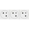 Prise de courant 3 X 2P+T surface Mosaic Link - 6 modules - 3 postes - Blanc - Legrand