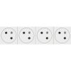 Prise de courant 4 X 2P+T surface Mosaic Link - 8 modules - 4 postes - Blanc - Legrand