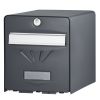 Boîte aux lettres individuelle simple face - Gris anthracite - Clapet aluminium - BALnéaire - BURG-WÄCHTER
