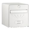 Boîte aux lettres individuelle simple face - Blanc - Clapet aluminium - BALnéaire - BURG-WÄCHTER