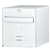 Boîte aux lettres individuelle double face - Blanc - Clapet aluminium - BALnéaire - BURG-WÄCHTER