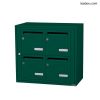 Bloc 4 boîtes aux lettres collectives intérieur mural - Modèle 2 x 2 - Vert mousse - Leabox.com