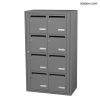 Bloc 8 boîtes aux lettres collectives intérieur mural - Modèle 2 x 4 - Gris poussière - Leabox.com