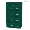 Bloc 8 boîtes aux lettres collectives intérieur mural - Modèle 2 x 4 - Vert mousse - Leabox.com