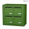 Bloc 4 boîtes aux lettres collectives intérieur mural - Modèle 2 x 2 - Vert mai - Leabox.com