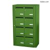 Bloc 8 boîtes aux lettres collectives intérieur mural - Modèle 2 x 4 - Vert mai - Leabox.com