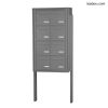 Bloc 8 boîtes aux lettres collectives extérieur sur pieds - Modèle 2 x 4 - Gris poussière - Leabox.com