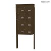 Bloc 8 boîtes aux lettres collectives extérieur sur pieds - Modèle 2 x 4 - Brun sépia - Leabox.com