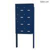 Bloc 8 boîtes aux lettres collectives extérieur sur pieds - Modèle 2 x 4 - Bleu saphir - Leabox.com