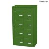 Bloc 8 boîtes aux lettres collectives extérieur mural - Modèle 2 x 4 - Vert mai - Leabox.com