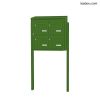 Bloc 4 boîtes aux lettres collectives extérieur sur pieds - Modèle 2 x 2 - Vert mai - Leabox.com