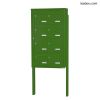 Bloc 8 boîtes aux lettres collectives extérieur sur pieds - Modèle 2 x 4 - Vert mai - Leabox.com