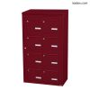 Bloc 8 boîtes aux lettres collectives extérieur mural - Modèle 2 x 4 - Rouge pourpre - Leabox.com