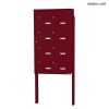 Bloc 8 boîtes aux lettres collectives extérieur sur pieds - Modèle 2 x 4 - Rouge pourpre - Leabox.com