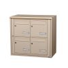 Bloc 4 boîtes aux lettres collectives extérieur encastré - Modèle 2 x 2 - Ivoire clair - Leabox.com