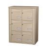 Bloc 6 boîtes aux lettres collectives extérieur encastré - Modèle 2 x 3 - Ivoire clair - Leabox.com
