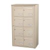 Bloc 8 boîtes aux lettres collectives extérieur encastré - Modèle 2 x 4 - Ivoire clair - Leabox.com