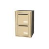 Bloc 2 boîtes aux lettres collectives intérieur mural - Modèle 1 x 2 - Ivoire clair - Leabox.com