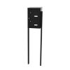 Bloc 2 boîtes aux lettres collectives extérieur sur pieds à sceller - Modèle 1 x 2 - Noir foncé - Leabox.com
