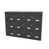 Bloc 12 boîtes aux lettres collectives extérieur mural - Modèle 4 x 3 - Gris anthracite - Leabox.com