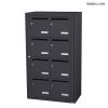 Bloc 8 boîtes aux lettres collectives intérieur mural - Modèle 2 x 4 - Gris anthracite - Leabox.com