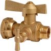 Robinet d'arrêt à boisseau sphérique à purge - M 1/2" - F 3/4" - Après compteur d'eau - Comisa