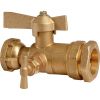 Robinet d'arrêt à boisseau sphérique avec purge - F 3/4" - Ø 32 mm - Après compteur - Pour tube PE - Comisa