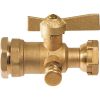 Robinet d'arrêt à boisseau sphérique avec purge - F 3/4" - Ø 25 mm - Après compteur - Pour tube PE - Comisa