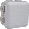 Boîte grise carrée - 80 mm - 7 embouts - Couvercle enclipsable - Plexo - Legrand