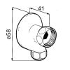 Applique murale - sortie F 3/4" - arrivée M 1/2" - Sélection Cazabox