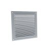 Grille d'aération à auvent aluminium anodisé - Forme carrée - 200 x 200 mm - Anjos