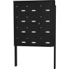 Bloc 12 boîtes aux lettres collectives extérieur sur pieds - Modèle 3 x 4 - Noir foncé - Leabox.com