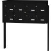 Bloc 8 boîtes aux lettres collectives extérieur sur pieds - Modèle 4 x 2 - Noir foncé - Leabox.com