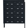 Bloc 20 boîtes aux lettres collectives extérieur sur pieds - Modèle 4 x 5 - Noir foncé - Leabox.com