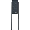 Bloc 3 boîtes aux lettres collectives extérieur sur pieds - Modèle 1 x 3 - Noir foncé - Leabox.com
