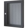 Tableau nominatif mural 32 porte-étiquettes - 308 x 378 mm - Gris anthracite - Leabox.com