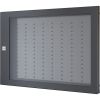 Tableau nominatif mural 64 porte-étiquettes - 518 x 378 mm - Gris anthracite - Leabox.com