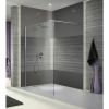 Paroi de douche fixe verre transparent - 110 cm - Open 2 - Leda