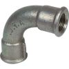 Raccord fonte noire coudé 90° à visser - FF 1" - Grand rayon - N° 2 - Atusa